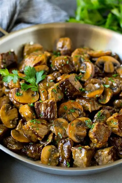 Sautéed Meat with Mushroom